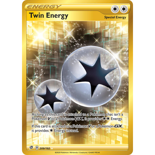 Twin Energy 209/192 SWSH Rebel Clash Holo Secret Rare Full Art Pokemon Card NEAR MINT TCG