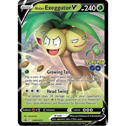 Exeggutor V SWSH225 Black Star Promo Pokemon Card NEAR MINT TCG