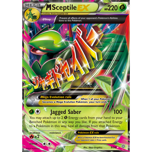 Mega Sceptile EX 8/98 XY Ancient Origins Holo Ultra Rare Pokemon Card NEAR MINT TCG