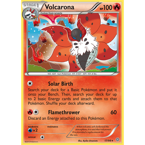 Volcarona 17/98 XY Ancient Origins Holo Rare Pokemon Card NEAR MINT TCG