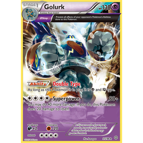 Golurk 35/98 XY Ancient Origins Rare Pokemon Card NEAR MINT TCG
