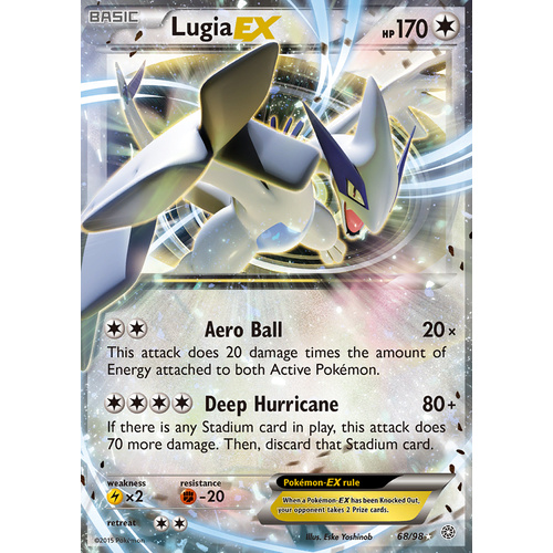 Lugia EX 68/98 XY Ancient Origins Holo Ultra Rare Pokemon