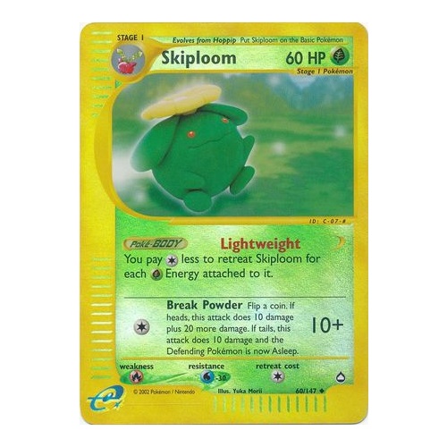 Skiploom Uncommon Pokemon Card e-Aquapolis 60//147