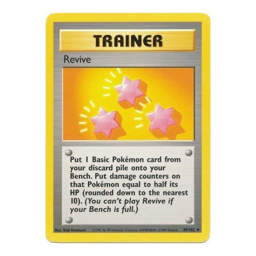 Revive 89/102 Base Set Unlimited Uncommon Trainer Pokemon Card NEAR MINT TCG