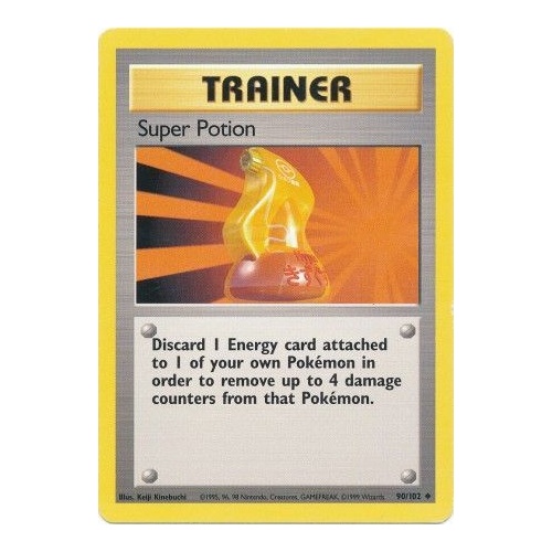 Super Potion 90/102 Base Set Unlimited Uncommon Trainer Pokemon Card NEAR MINT TCG