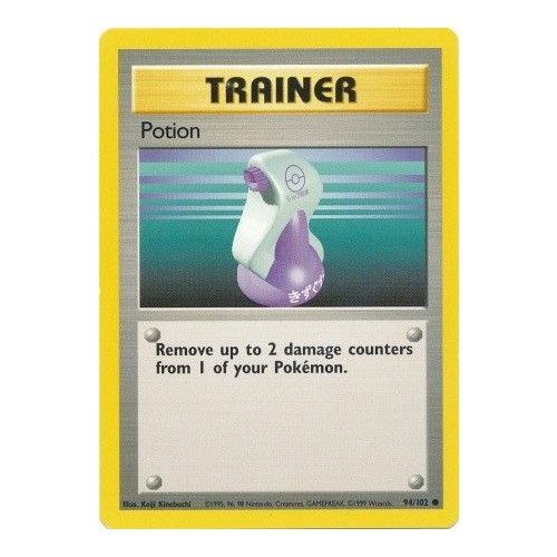 Potion 94/102 Base Set Unlimited Common Trainer Pokemon Card NEAR MINT TCG