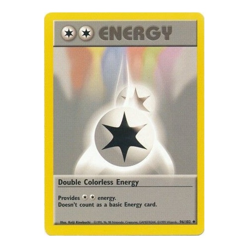Double Colorless Energy 96/102 Base Set Unlimited Uncommon Pokemon Card NEAR MINT TCG