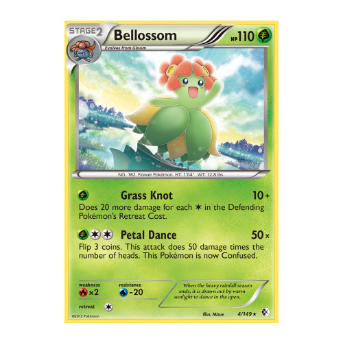 Bellossom 4/149 BW Boundaries Crossed Rare Pokemon Card NEAR MINT TCG