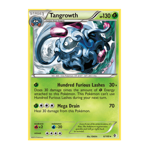 Tangrowth 6/149 BW Boundaries Crossed Holo Rare Pokemon Card NEAR MINT TCG