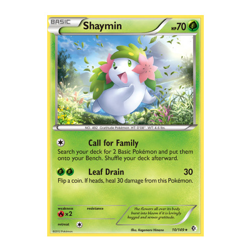 Shaymin 10/149 BW Boundaries Crossed Rare Pokemon Card NEAR MINT TCG