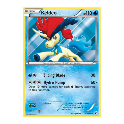 Keldeo 47/149 BW Boundaries Crossed Holo Rare Pokemon Card NEAR MINT TCG