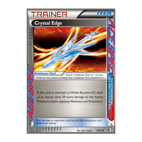 Crystal Edge 138/149 BW Boundaries Crossed Holo Rare Ace Spec Trainer Pokemon Card NEAR MINT TCG