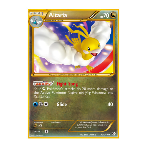 Altaria 152/149 BW Boundaries Crossed Holo Secret Rare Pokemon Card NEAR MINT TCG