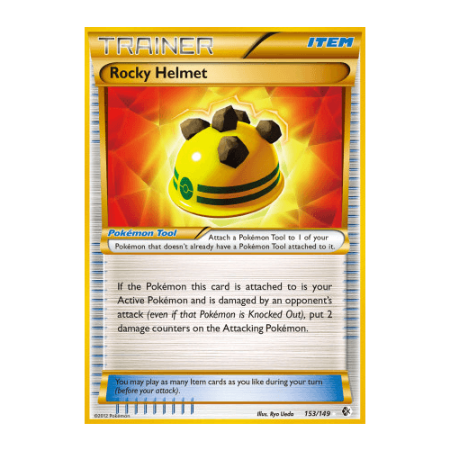 Rocky Helmet 153/149 BW Boundaries Crossed Holo Secret Rare Trainer Pokemon Card NEAR MINT TCG