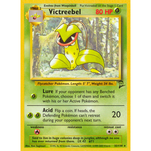 Victreebel 32/130 Base Set 2 Rare Pokemon Card NEAR MINT TCG