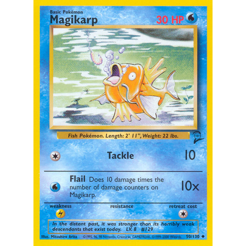 Magikarp 50/130 Base Set 2 Uncommon Pokemon Card NEAR MINT TCG