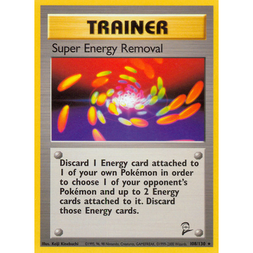 Super Energy Removal 108/130 Base Set 2 Rare Trainer Pokemon Card NEAR MINT TCG