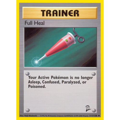 Full Heal 111/130 Base Set 2 Uncommon Trainer Pokemon Card NEAR MINT TCG