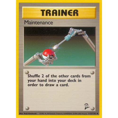 Maintenance 112/130 Base Set 2 Uncommon Trainer Pokemon Card NEAR MINT TCG