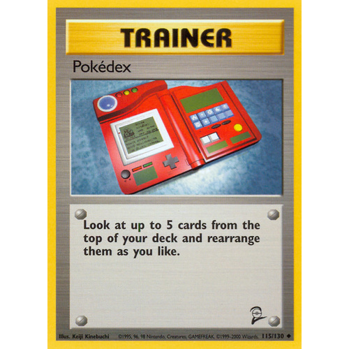 Pokedex 115/130 Base Set 2 Uncommon Trainer Pokemon Card NEAR MINT TCG