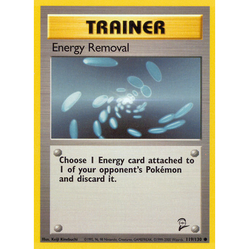 Energy Removal 119/130 Base Set 2 Common Trainer Pokemon Card NEAR MINT TCG