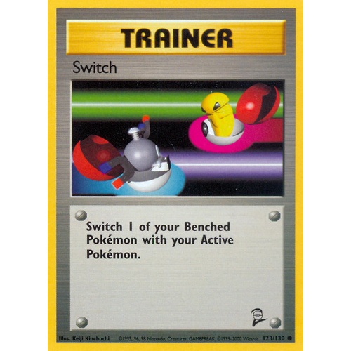 Switch 123/130 Base Set 2 Common Trainer Pokemon Card NEAR MINT TCG