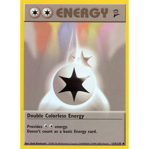 Double Colorless Energy 124/130 Base Set 2 Uncommon Pokemon Card NEAR MINT TCG