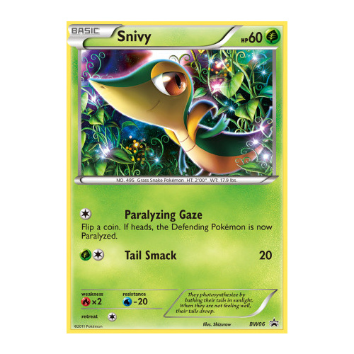 Snivy BW06 BW Black Star Promo Pokemon Card NEAR MINT TCG