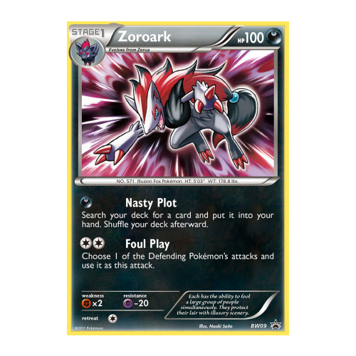 Zoroark BW09 BW Black Star Promo Pokemon Card NEAR MINT TCG