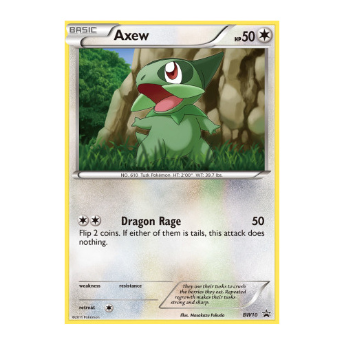 Axew BW10 BW Black Star Promo Pokemon Card NEAR MINT TCG