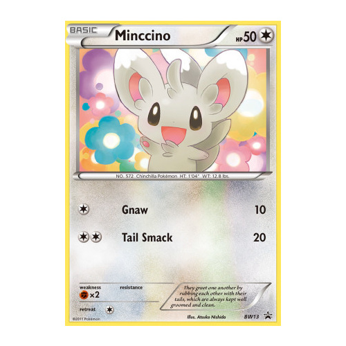 Minccino BW13 BW Black Star Promo Pokemon Card NEAR MINT TCG