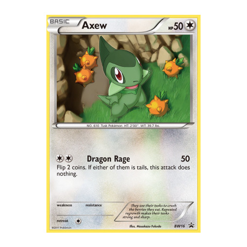 Axew BW16 BW Black Star Promo Pokemon Card NEAR MINT TCG