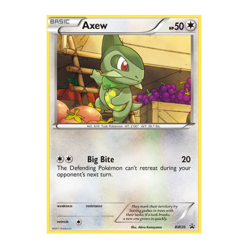Axew BW26 BW Black Star Promo Pokemon Card NEAR MINT TCG
