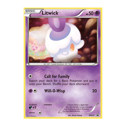 Litwick BW27 BW Black Star Promo Pokemon Card NEAR MINT TCG