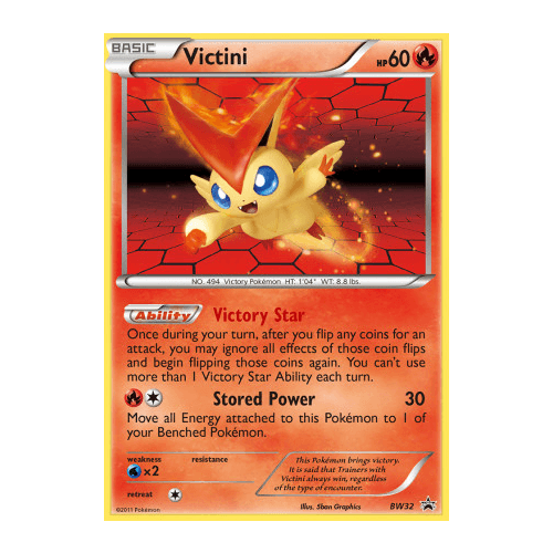 Victini BW32 BW Black Star Promo Pokemon Card NEAR MINT TCG