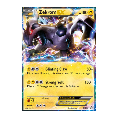 Zekrom EX BW38 BW Black Star Promo Pokemon Card NEAR MINT TCG