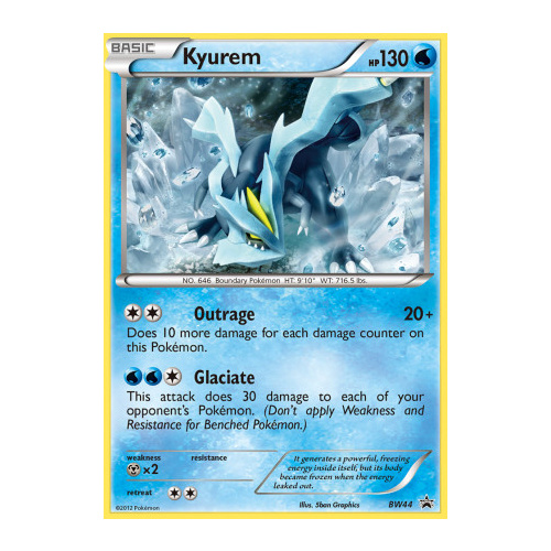 Kyurem BW44 BW Black Star Promo Pokemon Card NEAR MINT TCG