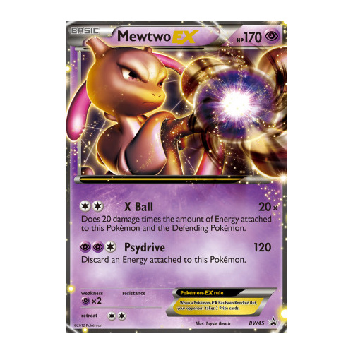Mewtwo EX BW45 BW Black Star Promo Pokemon Card NEAR MINT TCG