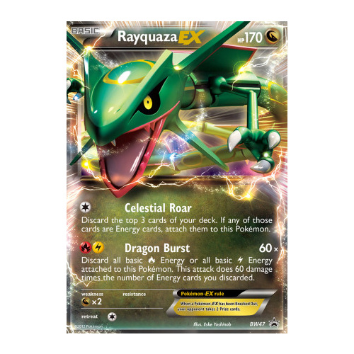Rayquaza EX BW47 BW Black Star Promo Pokemon Card NEAR MINT TCG