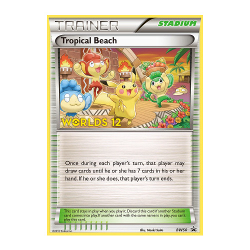 Tropical Beach BW50 BW Black Star Promo Pokemon Card NEAR MINT TCG