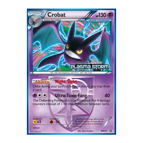 Crobat BW51 BW Black Star Promo Pokemon Card NEAR MINT TCG