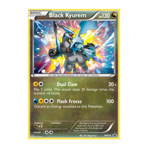 Black Kyurem BW58 BW Black Star Promo Pokemon Card NEAR MINT TCG