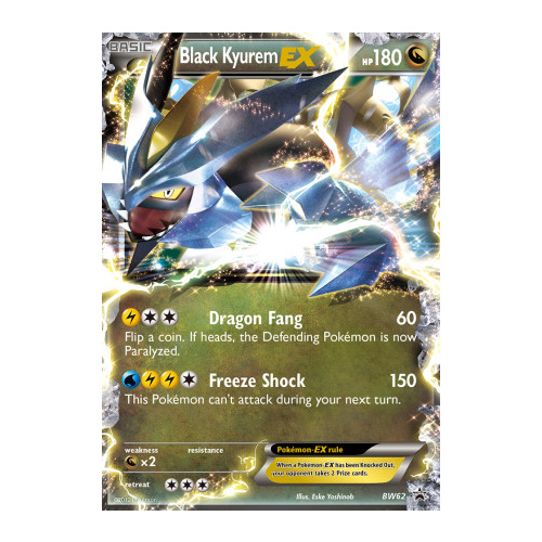 Black Kyurem EX BW62 BW Black Star Promo Pokemon Card NEAR MINT TCG