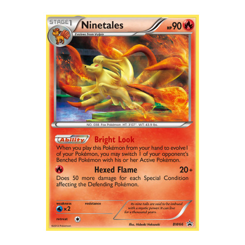 Ninetales BW66 BW Black Star Promo Pokemon Card NEAR MINT TCG
