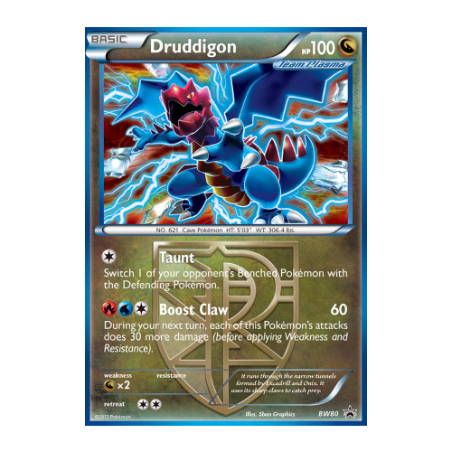 Druddigon BW80 BW Black Star Promo Pokemon Card NEAR MINT TCG