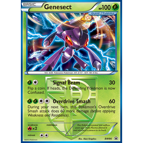 Genesect BW86 BW Black Star Promo Pokemon Card NEAR MINT TCG