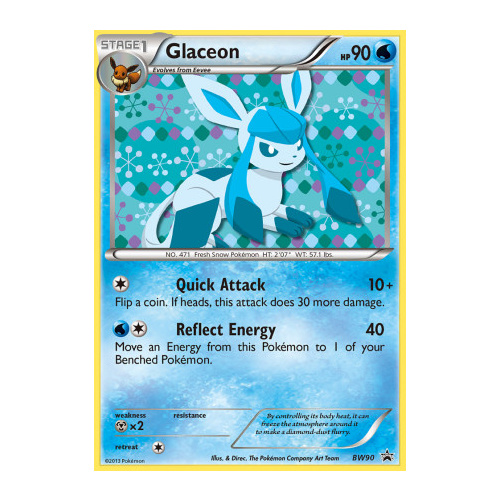 Glaceon BW90 BW Black Star Promo Pokemon Card NEAR MINT TCG