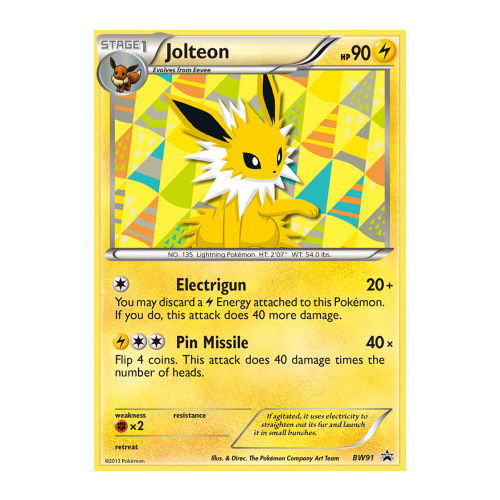 Jolteon BW91 BW Black Star Promo Pokemon Card NEAR MINT TCG