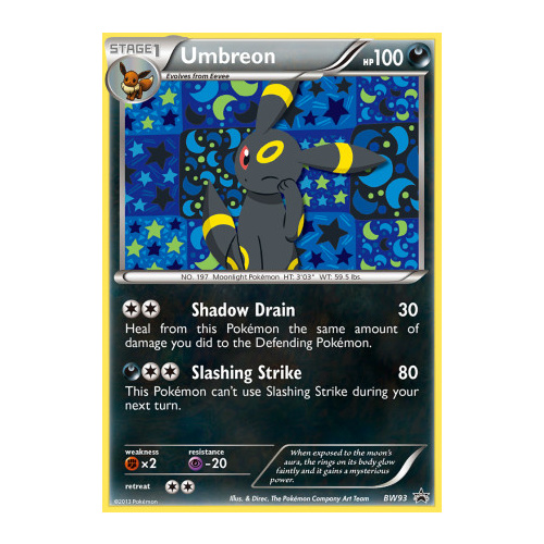 Umbreon BW93 BW Black Star Promo Pokemon Card NEAR MINT TCG