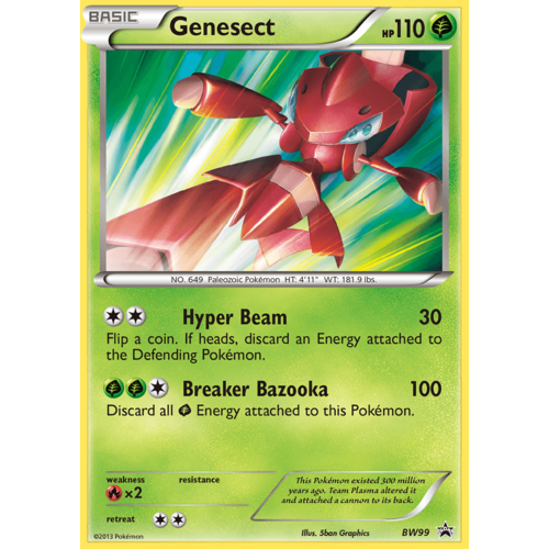 Genesect BW99 BW Black Star Promo Pokemon Card NEAR MINT TCG